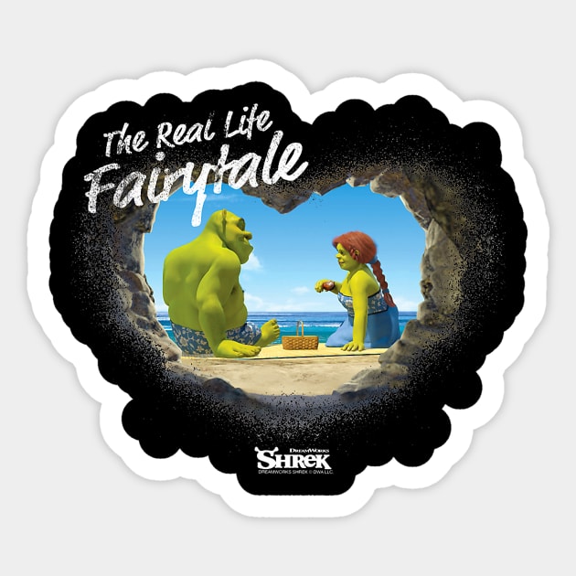 Shrek and Fiona Real Life Fairy Tale Sticker by jadolomadolo